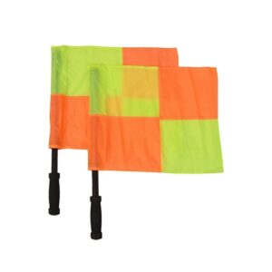 2 Drapeaux de touche avec fanions Damiers