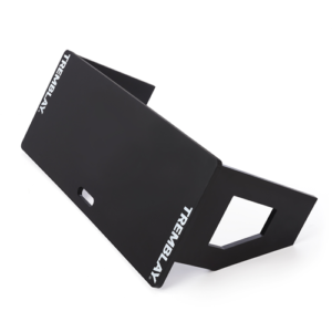Planche à rebond pliable de couleur noire en position inclinée