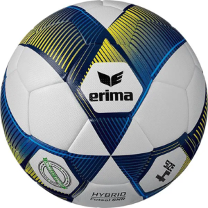 Ballon de futsal Hybrid Senior Erima de couleurs bleu, jaune et blanc