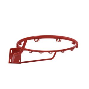 Cercle de basketball de couleur rouge avec queues de cochon pour accrocher le filet de basket