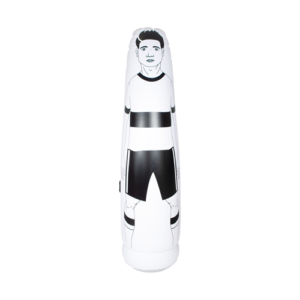 Mannequin gonflable d'entraînement pour football – hauteur 180 cm ou 205 cm – idéal pour les exercices de dribble, tir et placement défensif – accessoire pour clubs sportifs, collèges et lycées.