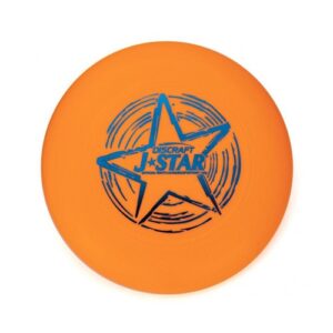 Disque volant DISCRAFT Junior Star Orange 145g – 24 cm, disque d’Ultimate pour jeunes, idéal initiation scolaire et club