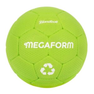 Ballon handball et tchoukball vert en caoutchouc recyclé – taille 0 à 2, usage indoor