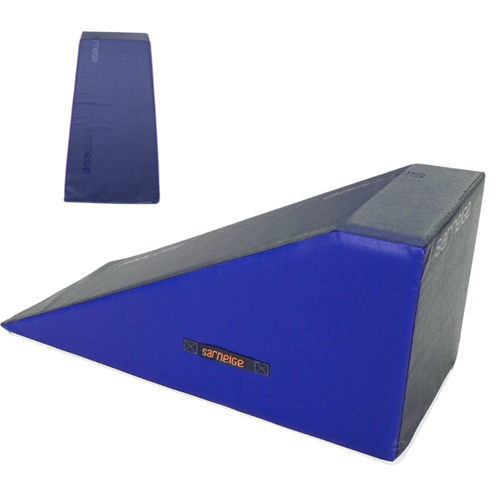Module de gymnastique en forme de trapèze de couleur bleu marine et bleu
