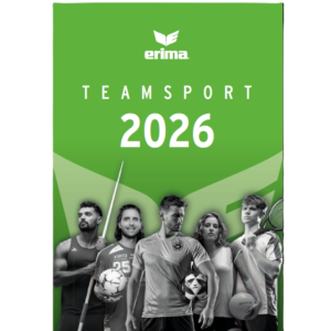 Flyer de présentation des gammes textiles Erima 2026