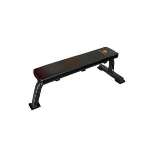 Banc de musculation plat Sveltus noir structure acier pour salle de musculation de lycée et club sportif