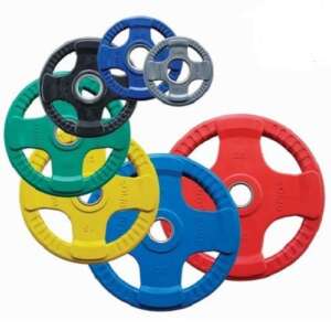 Disques de musculation en caoutchouc de couleurs