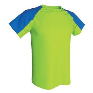 T-shirt technique bicolore-Vert fluo-Roy